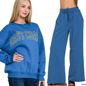 Blue EASTCOAST Sweatshirt and Pants Set